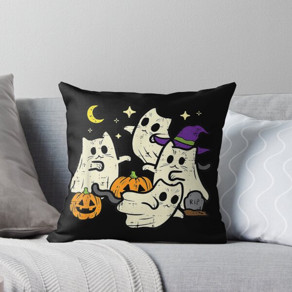 Item preview, Cute Ghost Cats Halloween Spooky Season Kitty Costume Shirt designed and sold by SChouseclothing.