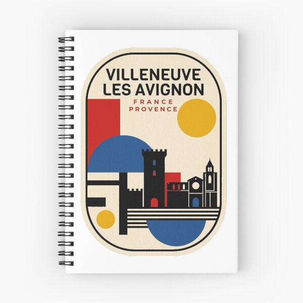 Item preview, Retro Villeneuve Les Avignon Bauhaus Geometric Skyline designed and sold by k3rstman1.
