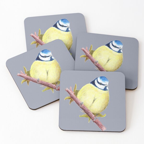Item preview, Blue tit in colored pencil designed and sold by Kathryn Green.