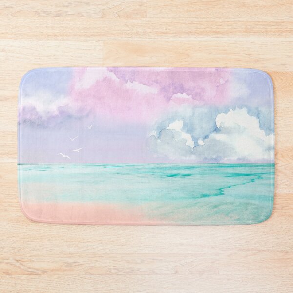 Item preview, Watercolor pastel beachfront oceanview designed and sold by CanariasGirl.
