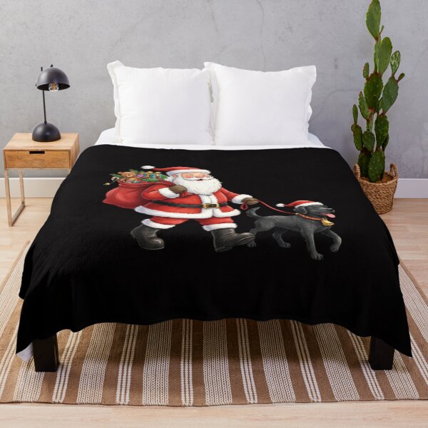 Item preview, Santa Walking Black Labrador Retriever Christmas Dog Lovers designed and sold by w66aboo.