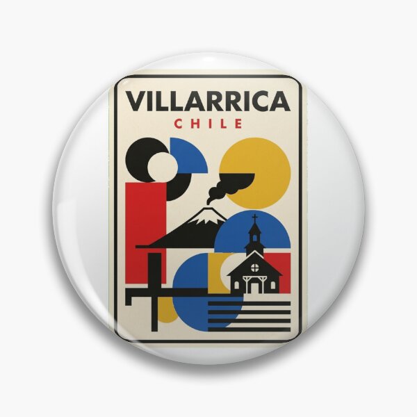 Item preview, Retro Villarrica Bauhaus Geometric Skyline designed and sold by k3rstman1.