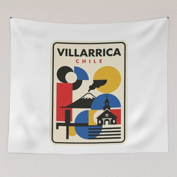 Item preview, Retro Villarrica Bauhaus Geometric Skyline designed and sold by k3rstman1.