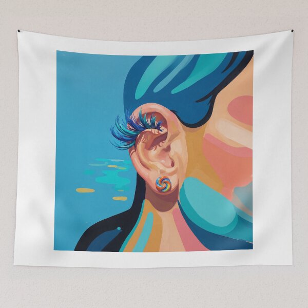 Item preview, Ear With False Eyelashes Pop Art designed and sold by Home Decor Art.