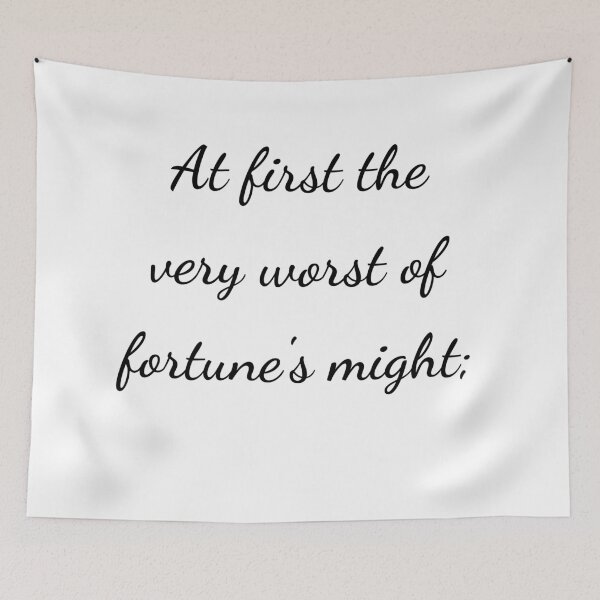 Item preview, “At first the very worst of fortune’s might;” - handwriting black designed and sold by ariksworld.