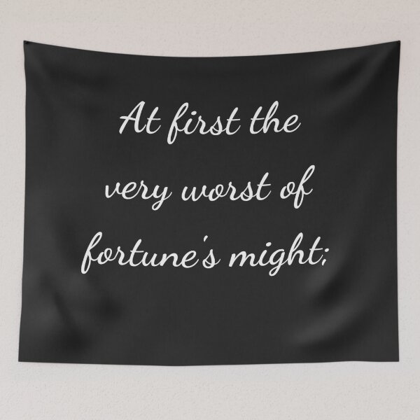 Item preview, “At first the very worst of fortune’s might;” - handwriting white designed and sold by ariksworld.