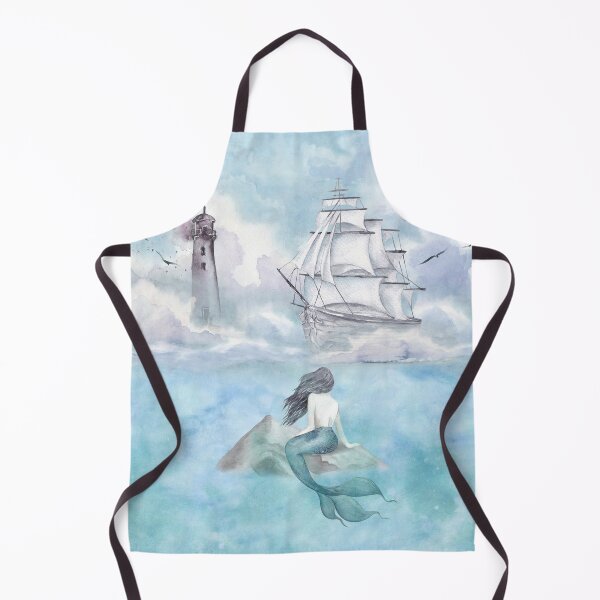 Item preview, Watercolor oceanview and mermaid designed and sold by CanariasGirl.