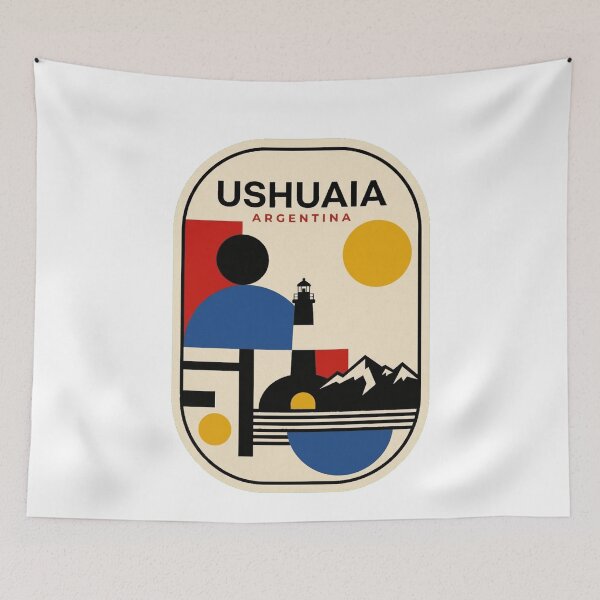 Item preview, Retro Ushuaia Bauhaus Geometric Skyline designed and sold by k3rstman1.