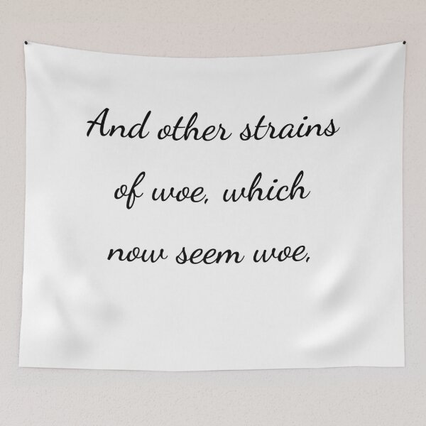 Item preview, “And other strains of woe, which now seem woe,” - handwriting black designed and sold by ariksworld.