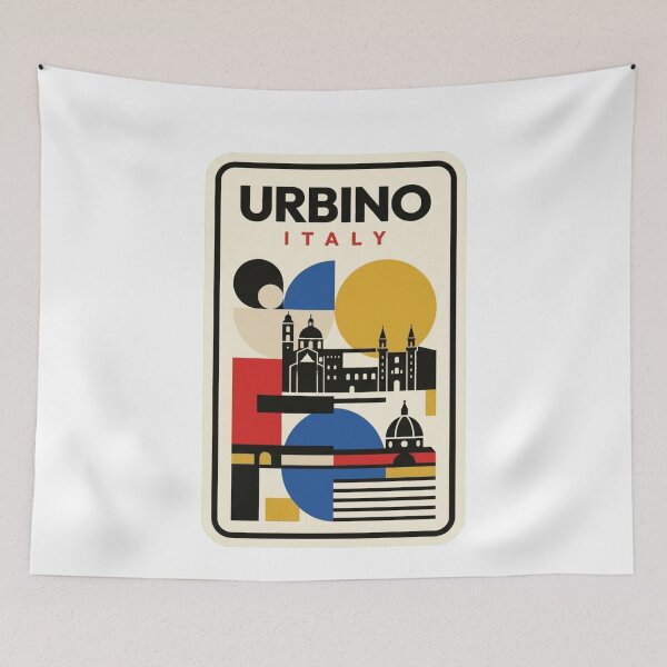 Item preview, Retro Urbino Bauhaus Geometric Skyline designed and sold by k3rstman1.