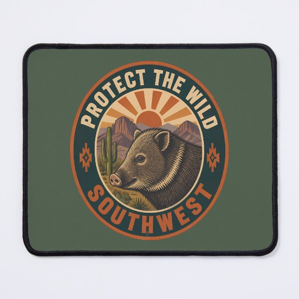 Item preview, Javelina Protect the Southwest – Vintage Arizona Wildlife designed and sold by Art-Arcade6.