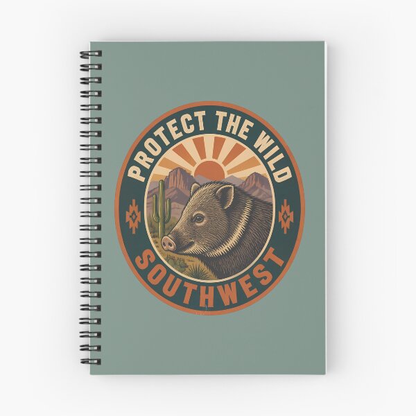 Item preview, Javelina Protect the Southwest – Vintage Arizona Wildlife designed and sold by Art-Arcade6.