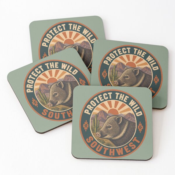 Item preview, Javelina Protect the Southwest – Vintage Arizona Wildlife designed and sold by Art-Arcade6.