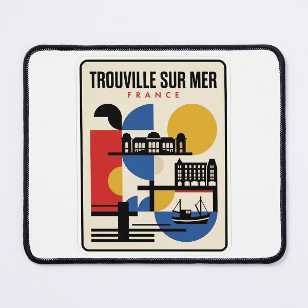 Item preview, Retro Trouville Sur Mer Bauhaus Geometric Skyline designed and sold by k3rstman1.