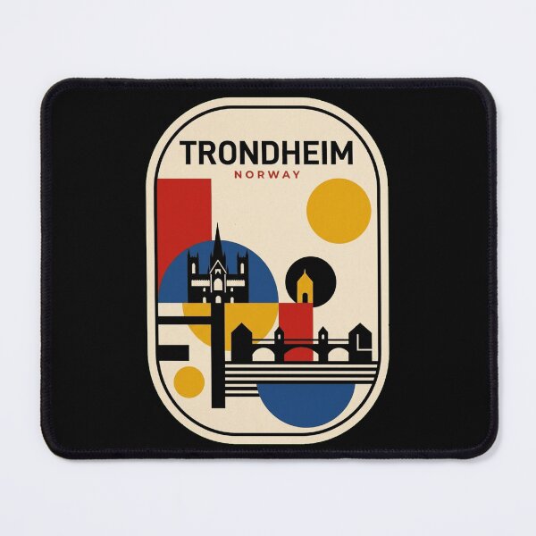 Item preview, Retro Trondheim Bauhaus Geometric Skyline designed and sold by k3rstman1.