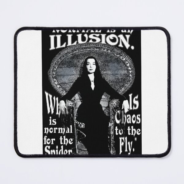 Item preview, Morticia Addams Quote Design - Normal Is An Illusion Gothic Inspired Art designed and sold by saidbouker.