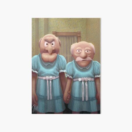 Muppet Maniac - Statler & Waldorf as the Grady Twins Art Board Print
