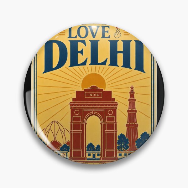 Artikelvorschau, Vintage-Reiseposter „Love Delhi“ – Retro-Kunstwerk „India Gate“ entworfen und verkauft von stg-reigns.