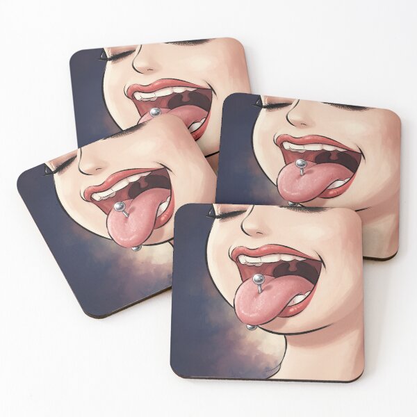 Item preview, Tongue With Piercing Anime Art designed and sold by Home Decor Art.