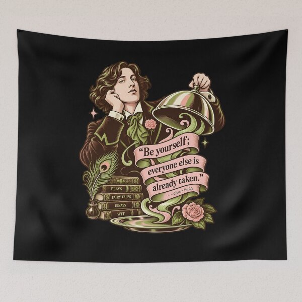 Aperçu de l'œuvre Oscar Wilde : Soyez vous-même à la table littéraire créée et vendue par Fenay Designs.