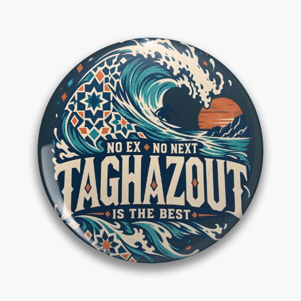 Item preview, Taghazout Morocco Surf Wave – Moroccan Zellige Vintage Surf designed and sold by AmiGraph.