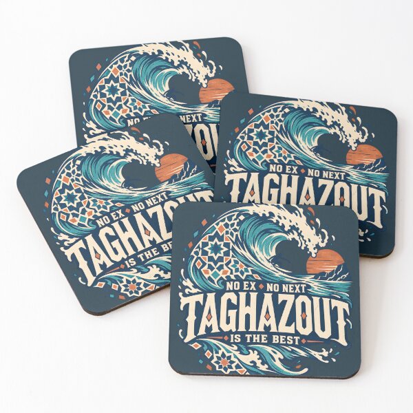 Item preview, Taghazout Morocco Surf Wave – Moroccan Zellige Vintage Surf designed and sold by AmiGraph.