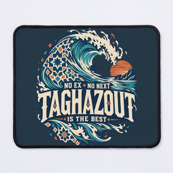 Item preview, Taghazout Morocco Surf Wave – Moroccan Zellige Vintage Surf designed and sold by AmiGraph.