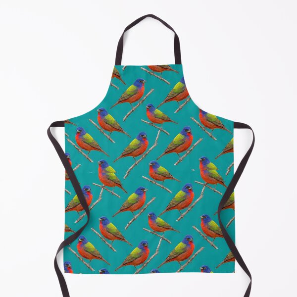 Item preview, Painted Bunting – Bold Rainbow Songbird Pattern designed and sold by Helt-enkelt.