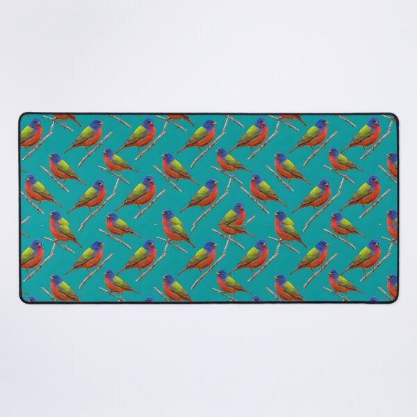 Item preview, Painted Bunting – Bold Rainbow Songbird Pattern designed and sold by Helt-enkelt.