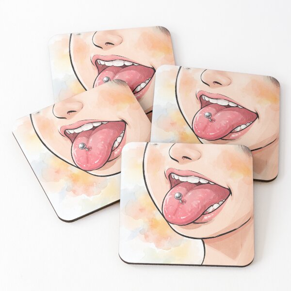 Item preview, Tongue With Piercing Anime Art designed and sold by Home Decor Art.