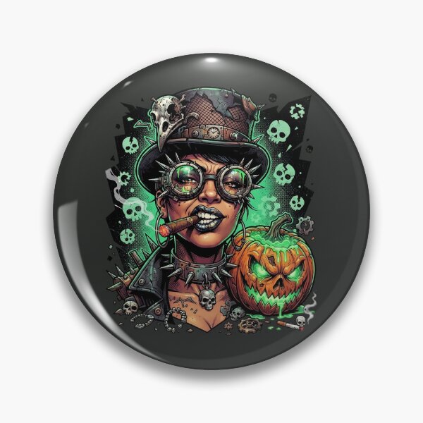 Artikelvorschau, Halloween Steampunk Hexe Zigarre Kürbis Stacheln entworfen und verkauft von Voodoo Store Paranormal Collections.