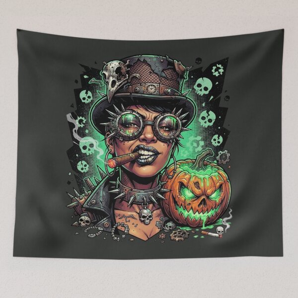 Item preview, Halloween Steampunk Witch Cigar Pumpkin Spikes designed and sold by Voodoo Store Paranormal Collections.