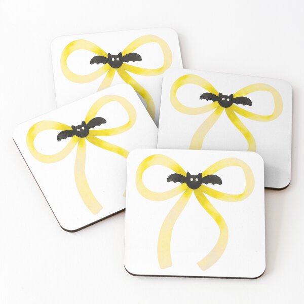 Item preview, Cute Yellow Ribbon Bow With Black Bat designed and sold by deisgnsbyshane.