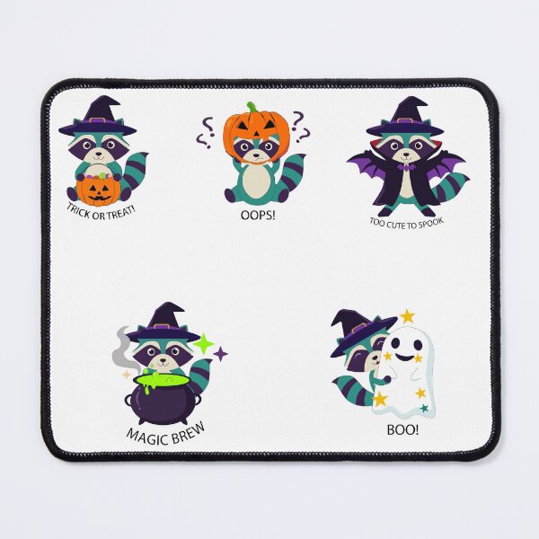 Item preview, Cute Halloween Raccoon Sticker Pack - Spooky Season Funny Animals designed and sold by LytStudio.