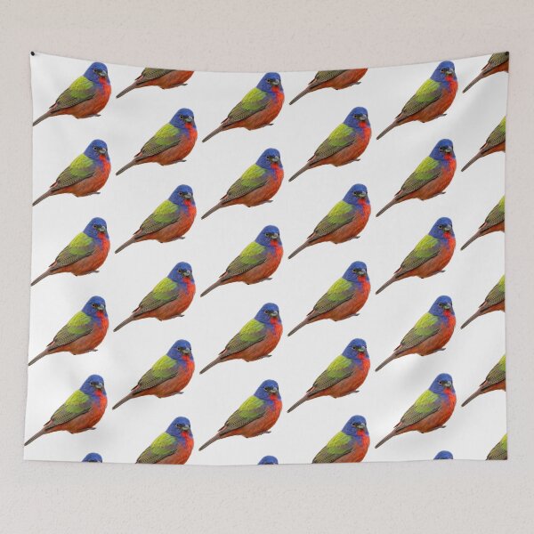 Artikelvorschau, Buntings – Porträt eines farbenprächtigen Regenbogen-Singvogels entworfen und verkauft von Helt-enkelt.