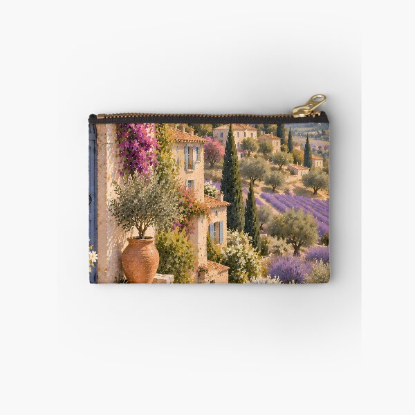 Item preview, Rustic Provence Village Oil Painting Lavender Fields designed and sold by Jozefin's Studio.