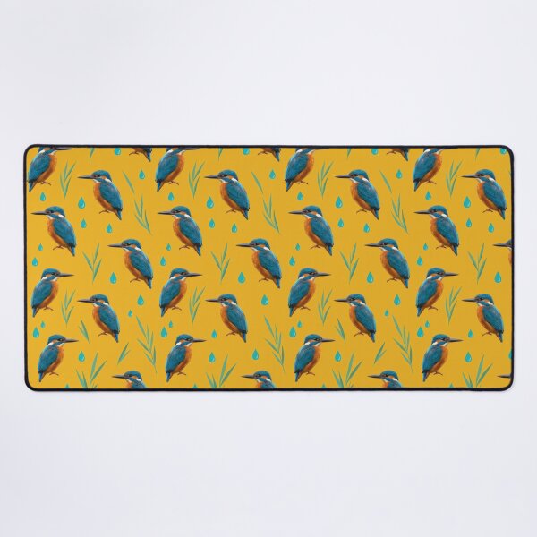 Item preview, Kingfisher Pattern – Bold Marigold Bird Print designed and sold by Helt-enkelt.