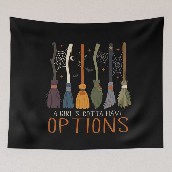 Item preview, Witch Broom Options for Every Spooky Halloween Mood designed and sold by FreshVibe Prints.
