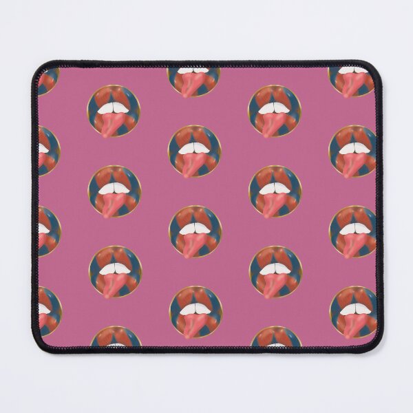 Item preview, Rebel Lips Pop Art – Duotone redblue Lips on Pink Background designed and sold by GoldenRebels.