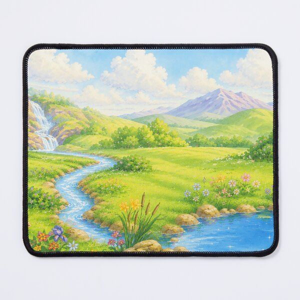 Item preview, Eighties Ponyland rainbow pond landscape view 2 designed and sold by CanariasGirl.