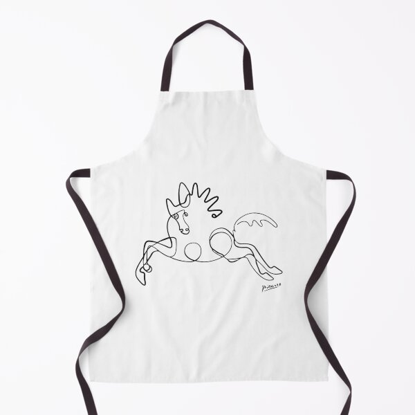 Item preview, Pablo Picasso Inspired Line Art of Wild Running Horse Black and White Ink Sketch Silhouette designed and sold by Albyna.