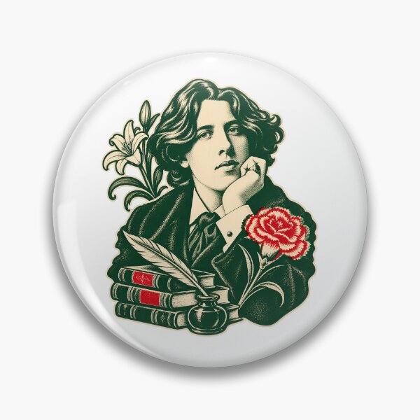Item preview, Oscar Wilde: Vintage Writer with Carnation designed and sold by Fenay Designs.