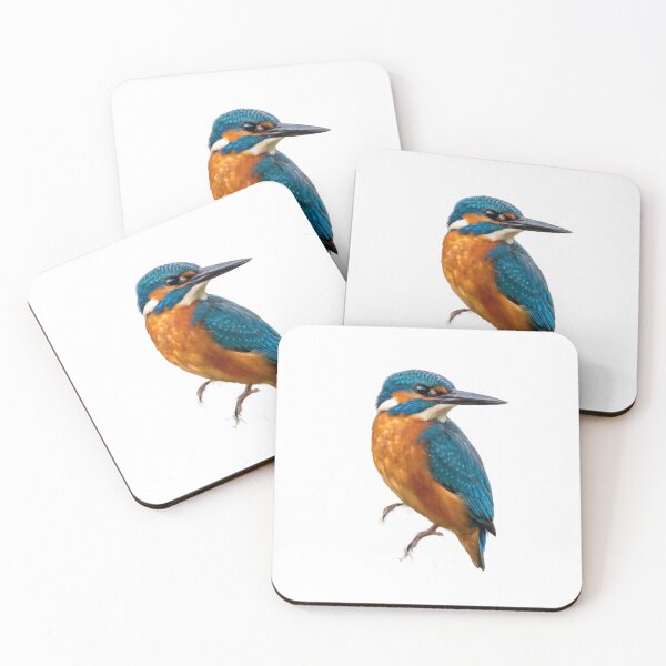 Item preview, Kingfisher – Vivid Electric Blue Bird Portrait designed and sold by Helt-enkelt.