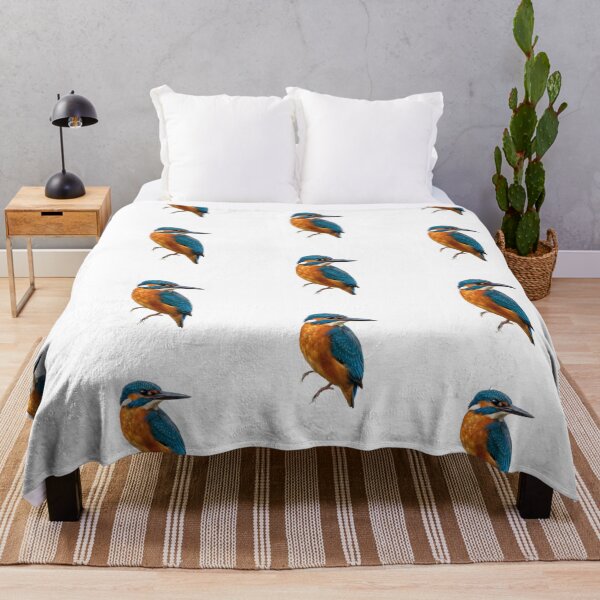 Item preview, Kingfisher – Vivid Electric Blue Bird Portrait designed and sold by Helt-enkelt.