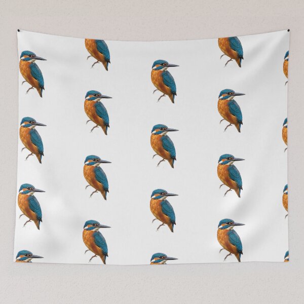 Item preview, Kingfisher – Vivid Electric Blue Bird Portrait designed and sold by Helt-enkelt.