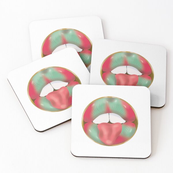 Item preview, Rebel Lips Pop Art – Duotone Pink seablue Lips designed and sold by GoldenRebels.