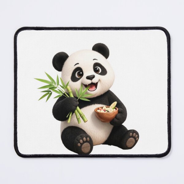 Item preview, Cute Happy Panda Eating Bamboo Sticker designed and sold by EnginerdStudio.