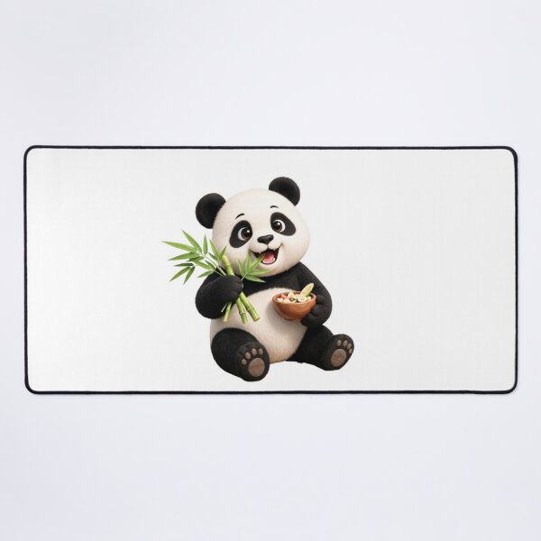 Item preview, Cute Happy Panda Eating Bamboo Sticker designed and sold by EnginerdStudio.