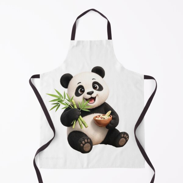 Item preview, Cute Happy Panda Eating Bamboo Sticker designed and sold by EnginerdStudio.