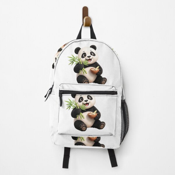 Item preview, Cute Happy Panda Eating Bamboo Sticker designed and sold by EnginerdStudio.